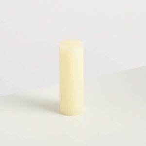 Kerze Rille Weiß - 15 cm