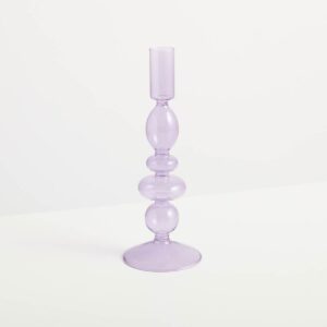Glas Kerzenhalter Flieder