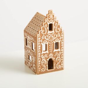 Keramik Lebkuchenhaus Dach mit Stufen