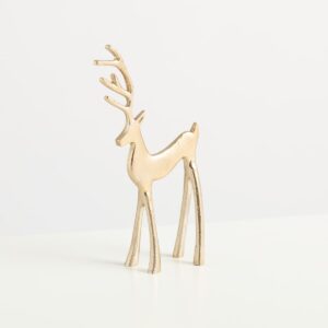 Deko Aluminium Hirsch Goldfarben Klein