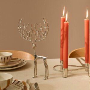 Aluminium Hirsch Silberfarben