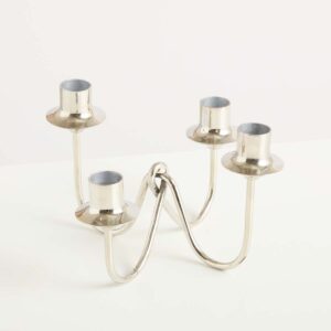 Aluminium Kerzenhalter Silberfarben