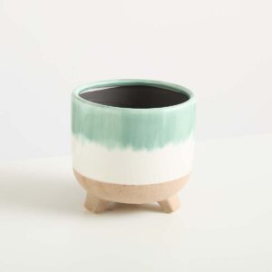 Keramik Übertopf Grün - 13 cm