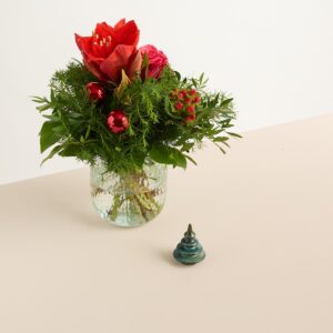 Weihnachtsgruß mit Keramik-Tannenbaum klein