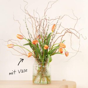 Französische Tulpen in Orange mit Lieblings-Vase L