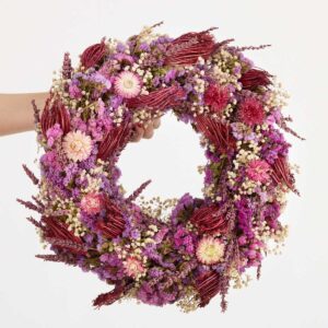 Trockenblumenkranz Purple Romance