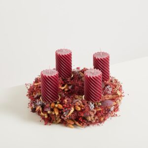 Adventskranz Trockenblumen Red Glory
