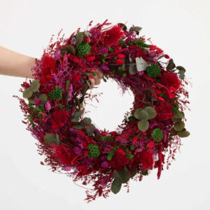 Trockenblumenkranz Red Velvet