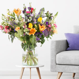 Großer Blumenstrauß Regenbogen XXL