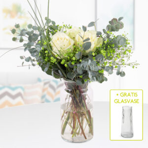 Blumenstrauß Kleines Glück + gratis Glasvase