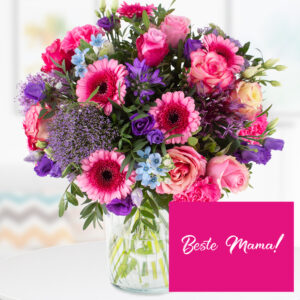Blumenstrauß Renaissance + "Beste Mama" Karte