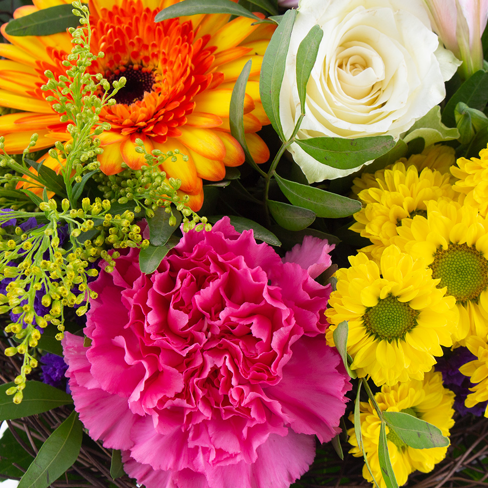 Blumenstrauß Farbenfroh + "Danke" Karte – Bild 2