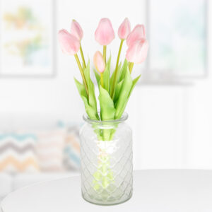 7 Rosa Kunsttulpen