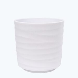 Übertopf Wave Zylinder in verschiedenen Farben mit Wellenstruktur (9cm Töpfe)
