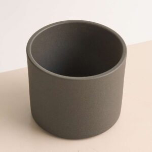Keramik Übertopf Anthrazit - 15,5 cm
