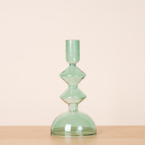 Glas Kerzenhalter Dunkelgrün