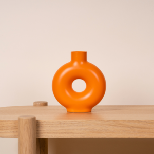 Keramikvase Pop Circle Orange Groß