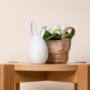 Keramik Hase Ohr Abgeknickt Weiß