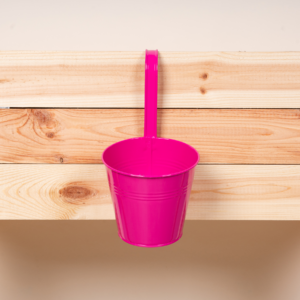 Metall Übertopf Hängend Pink - 14 cm