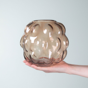Glasvase Bubble Taupe