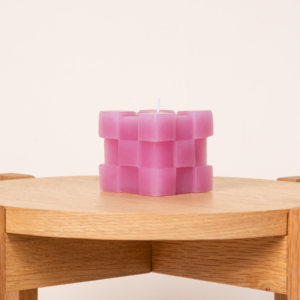 Kerze Würfel Rosa
