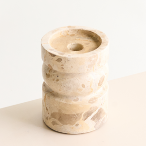 Marmor Kerzenständer Beige S