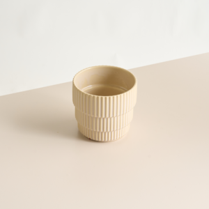 Keramik Übertopf Cremeweiß - 15 cm