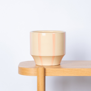 Keramik Übertopf Gelb - 16,5 cm
