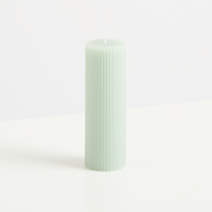 Kerze Rille Mint - 10 cm