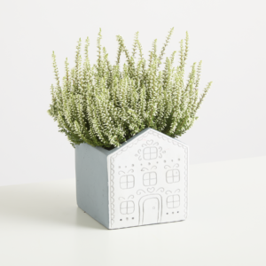 Beton Gefäß Weiß - 12 cm