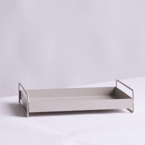 Metall Tablett Grau