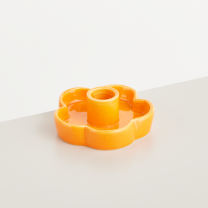 Keramik Kerzenhalter Orange