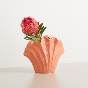 Keramik Vase Muschel Rosa