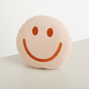 Baumwollkissen Smiley Orange