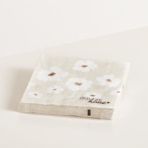Servietten Blumen Groß Creme