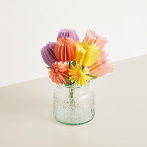 Papierblumen 4er-Set