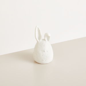 Deko Keramik Hase Geknicktes Ohr Gesprenkelt Groß