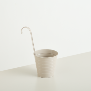 Metall Hängetopf Taupe - 13 cm