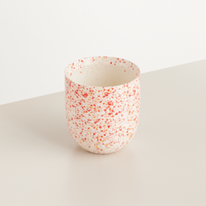 Keramik Übertopf Konfetti Rot - 12,5 cm