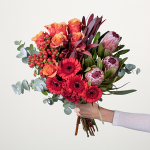 Roter Herbstblumenmix