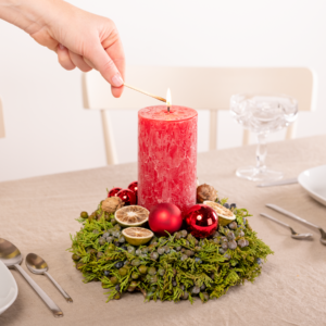 Adventsgesteck Kerzenschein