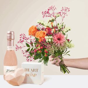 Valentina mit Geschenkset Schaumparty