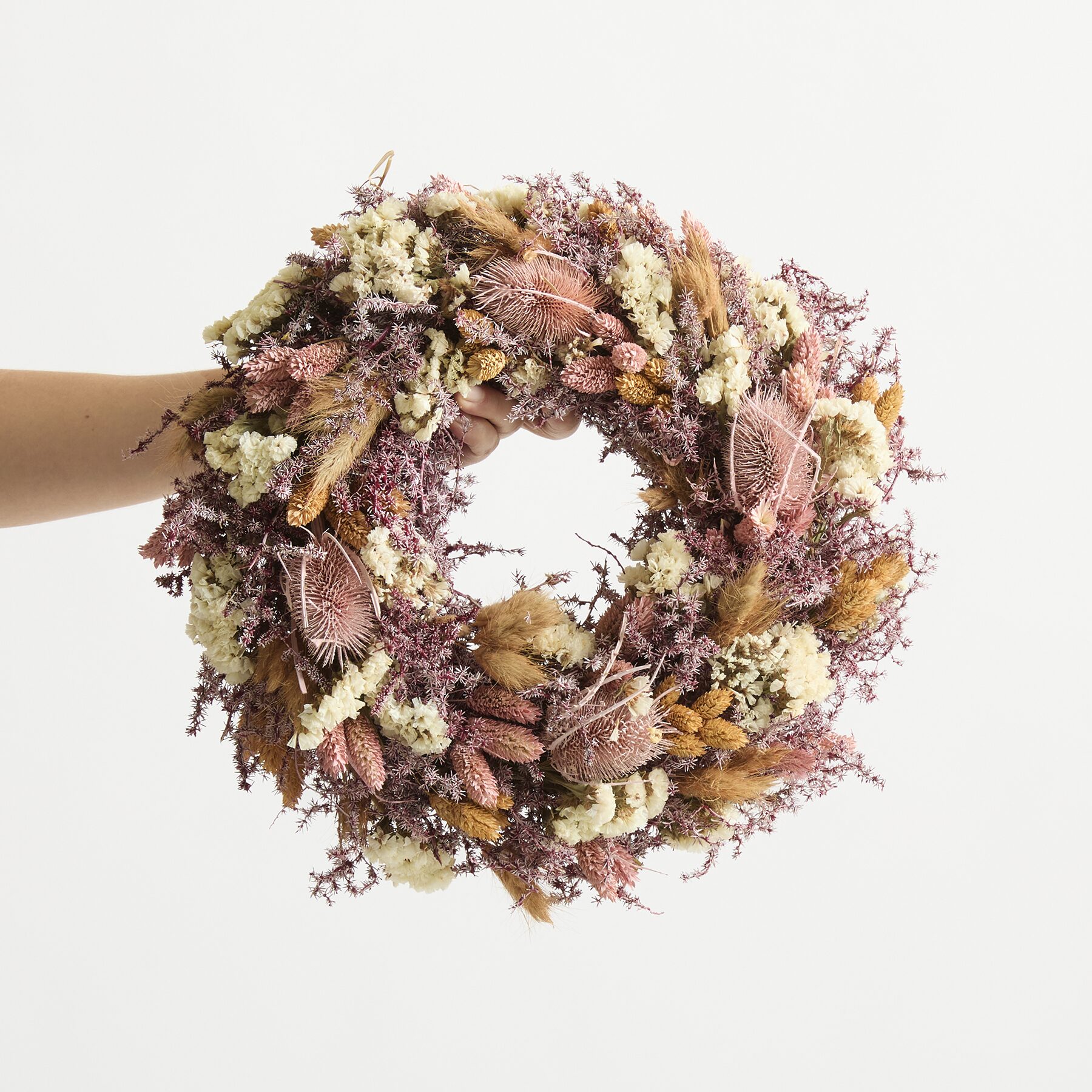 Trockenblumenkranz Wild Pastell