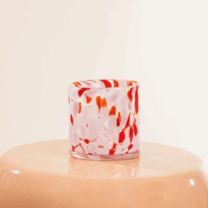 Vase Konfetti Rosa/Rot S