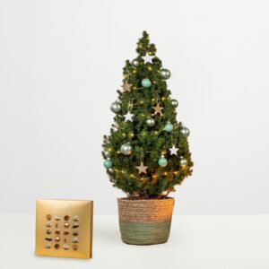 Kleiner Weihnachtsbaum Prachtvoll mit Lindt Mini Pralinés Gold