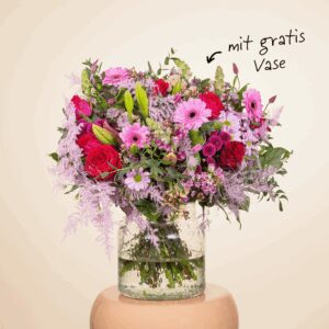Blumige Umarmung mit gratis Lieblingsvase M