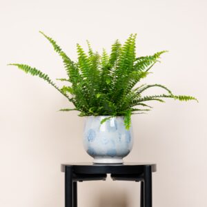 Keramik Übertopf Konfetti Blau - 12 cm