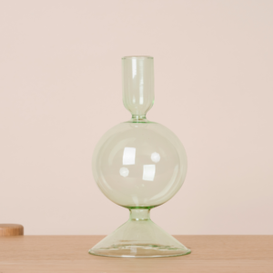 Glas Kerzenhalter Hellgrün