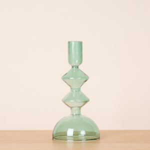 Glas Kerzenhalter Dunkelgrün