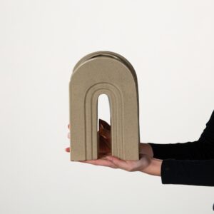 Keramik Vase Bogen Beige
